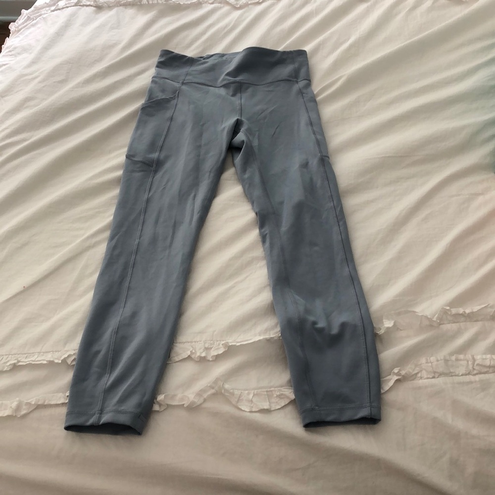Light Blue Lululemon 3/4 leggings